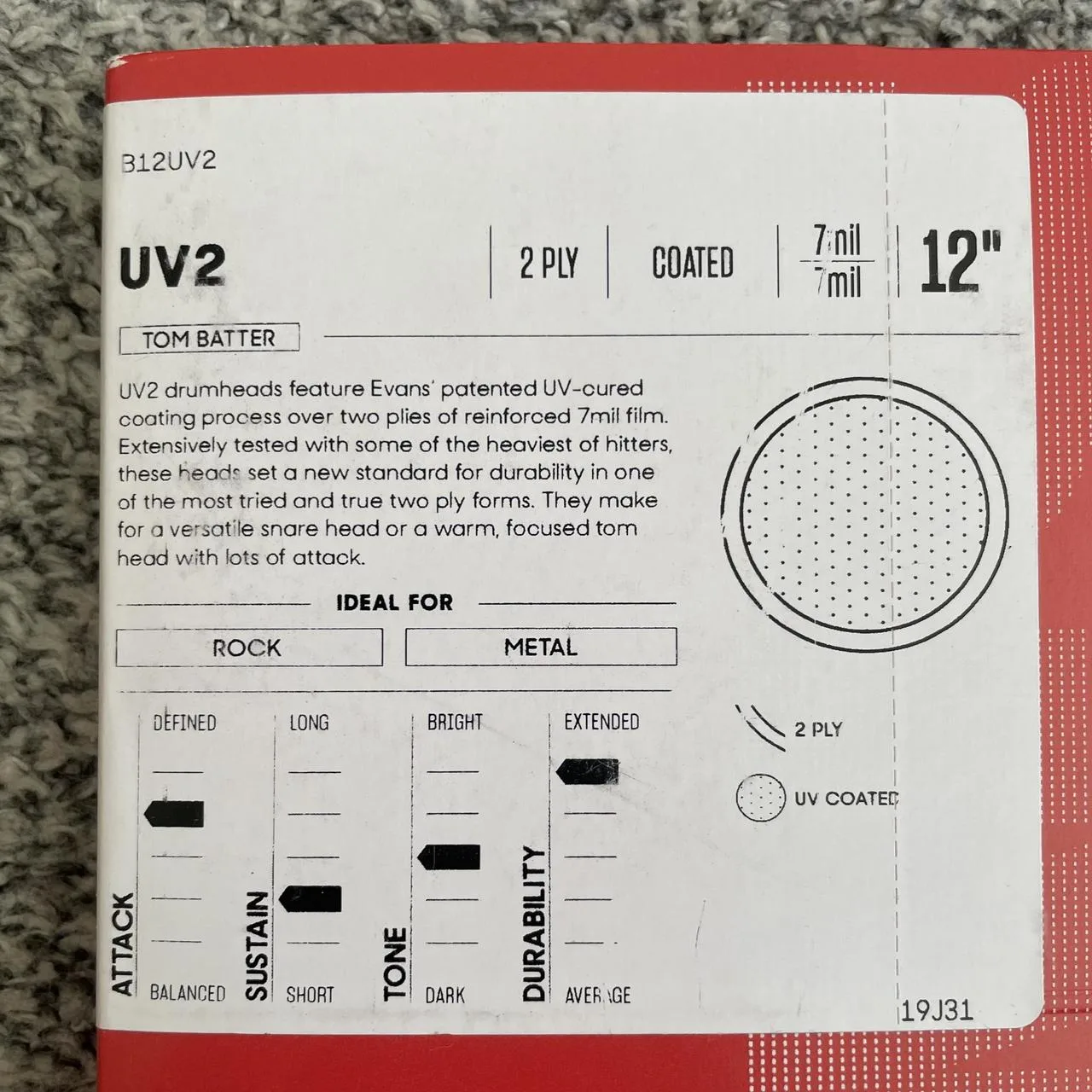 Set blán Evans UV2