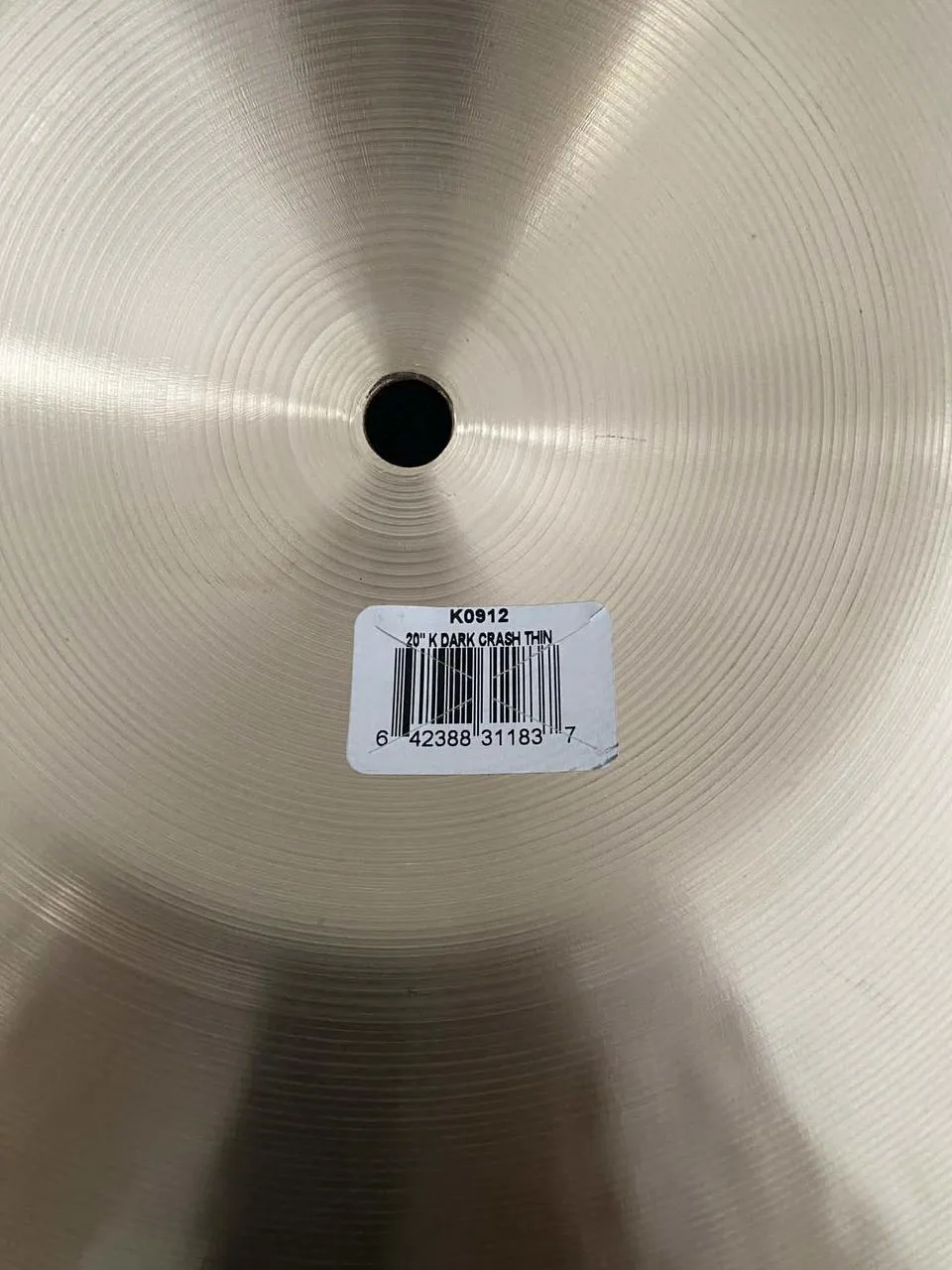 Zildjian K dark thin crash 20"