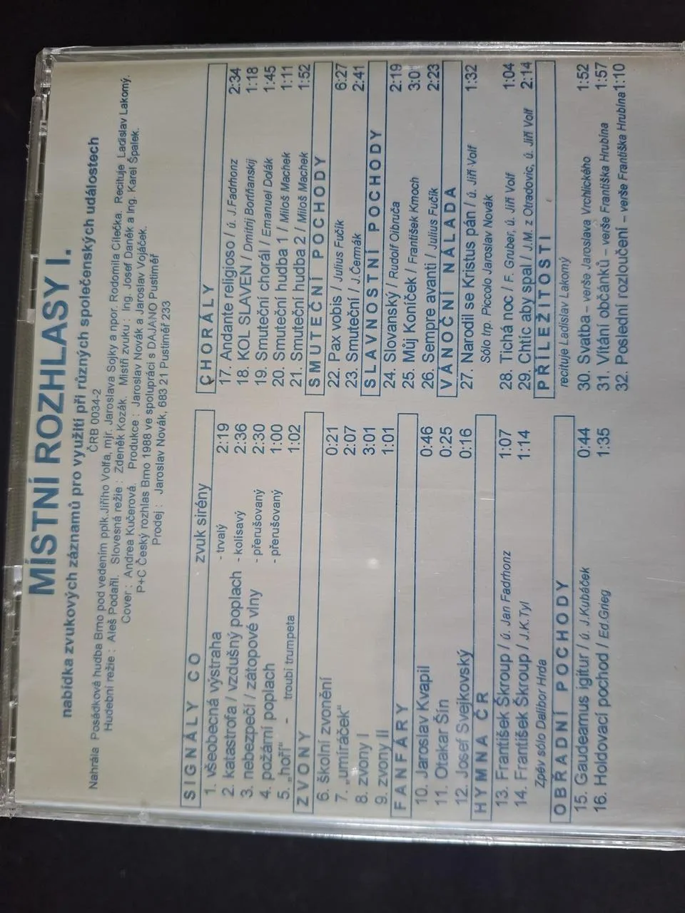 CD Místní rozhlasy  1 nové zabalené 10ks