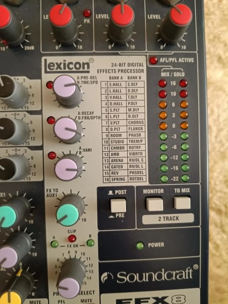 Mixážní pult Soundcraft EFX 8