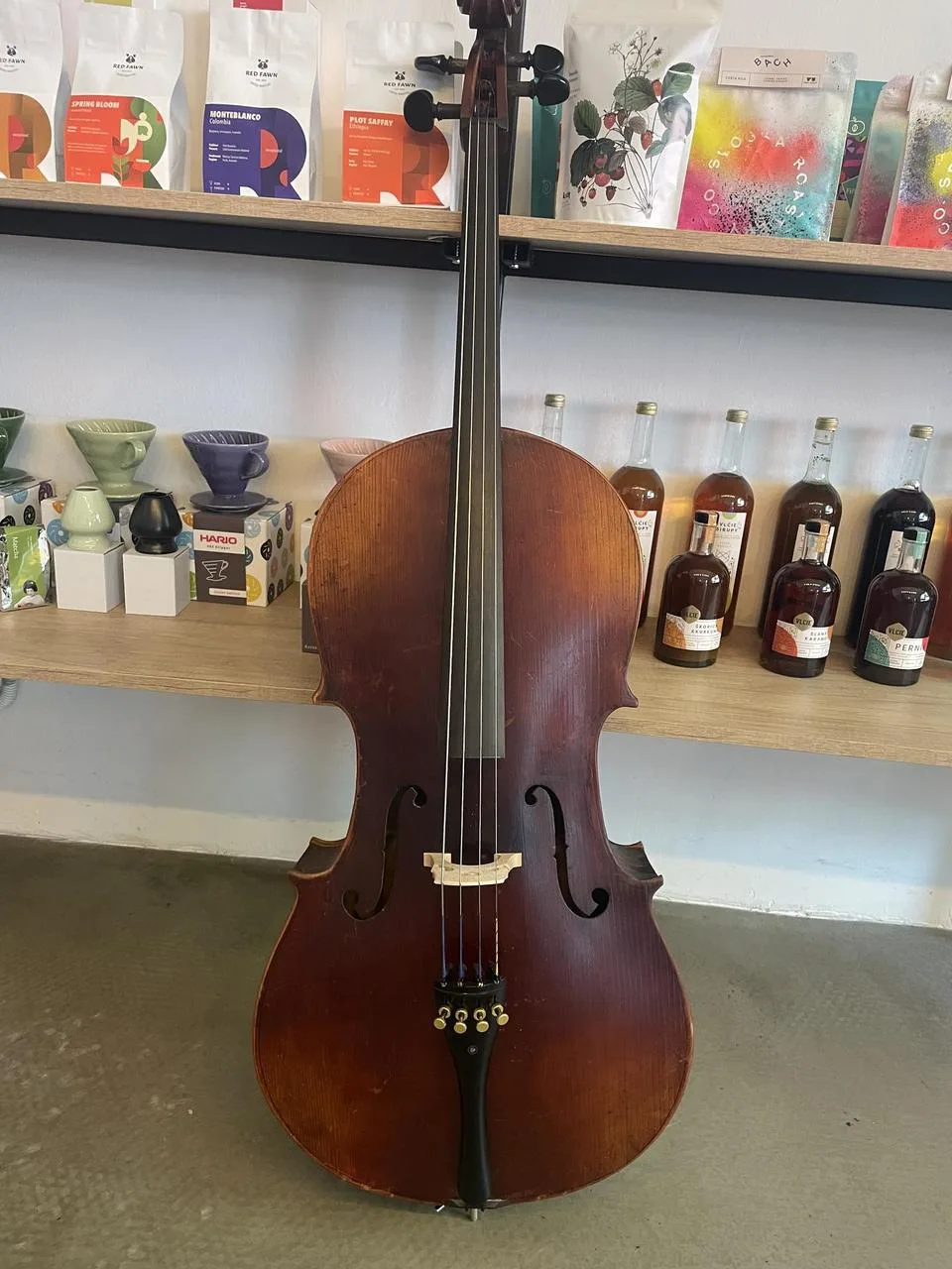 staré 4/4 české violoncello po generální opravě