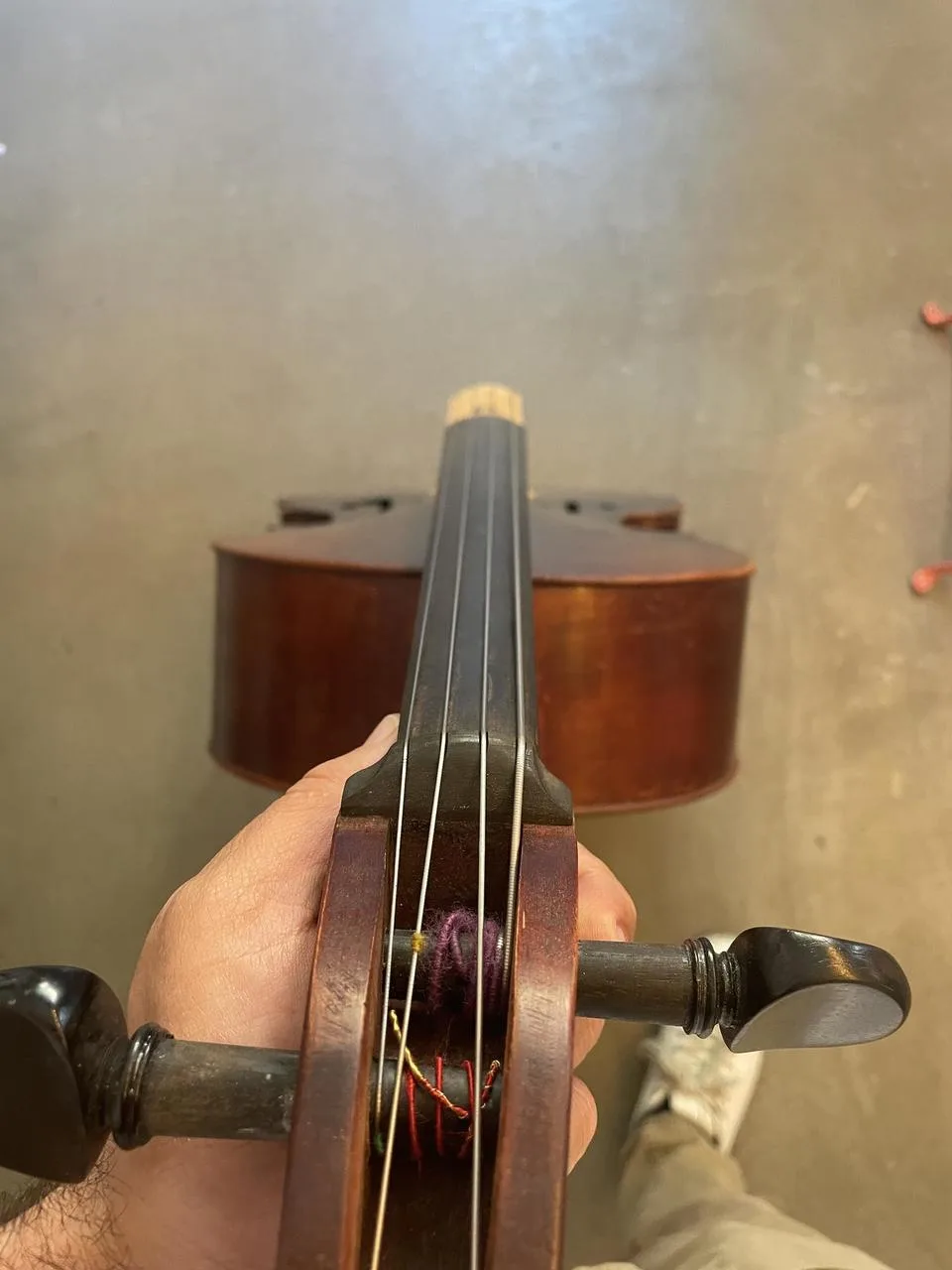 staré 4/4 české violoncello po generální opravě
