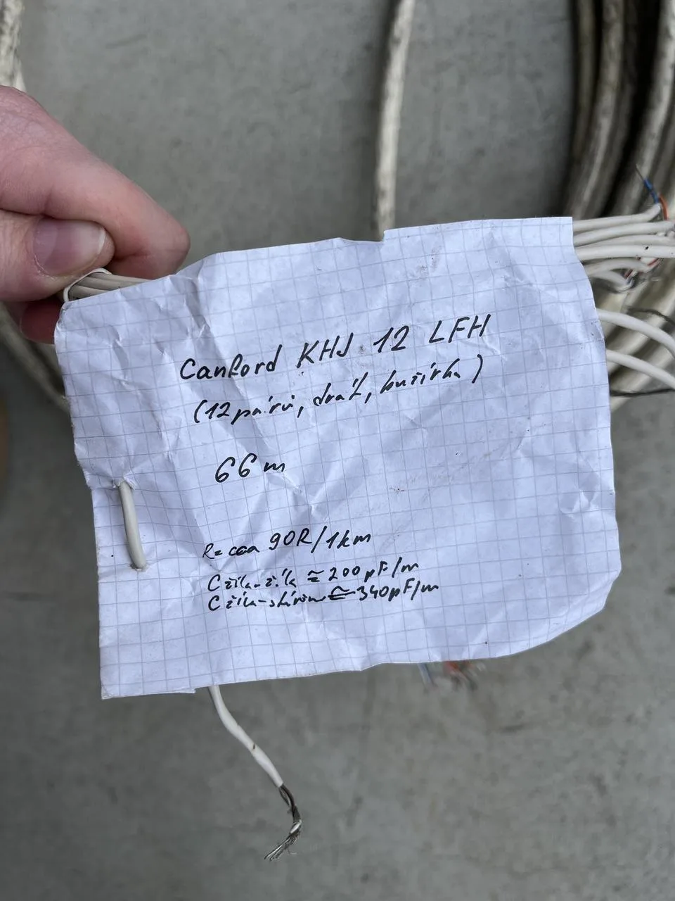 Párák Canford multipair kabel 12 párů, 66m