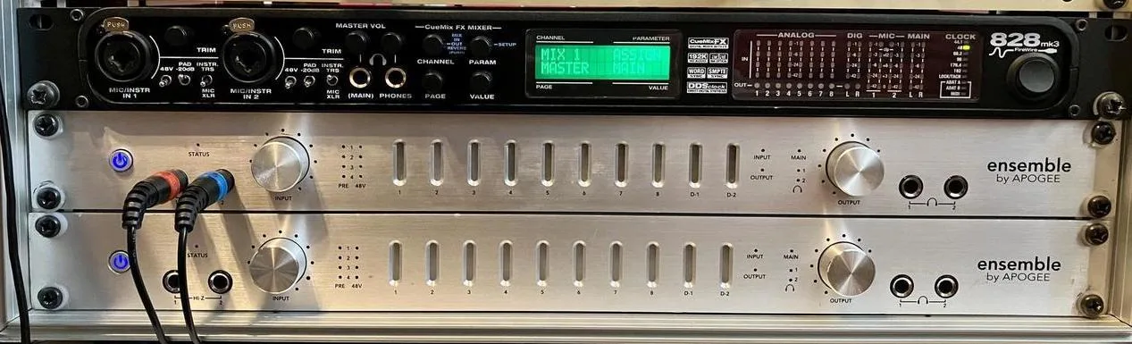 MOTU 828mk3 (FW) + 2x APOGEE Ensemble (FW)