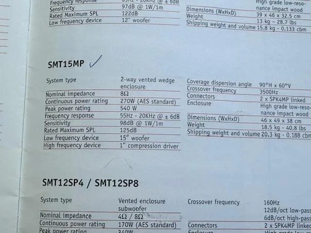2 ks reprobedny Proel SMT 15 MP