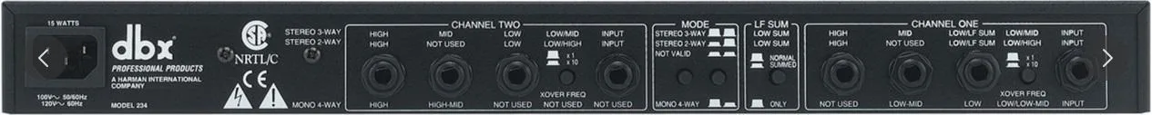 dbx 234 - crossover