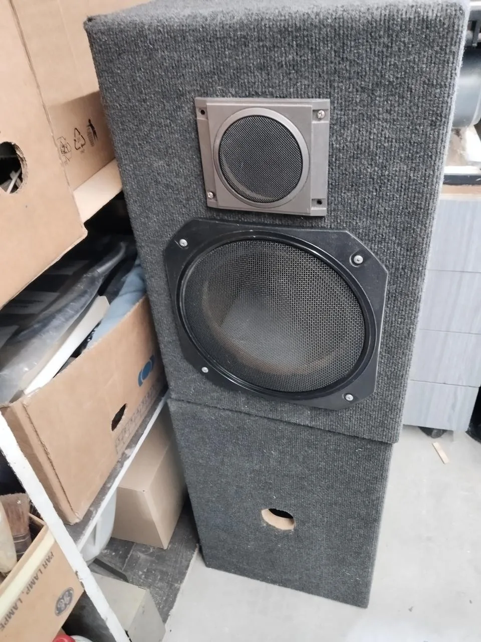 2ks prazdne reproboxy 8-10”repro a tweeter, ramecky atd