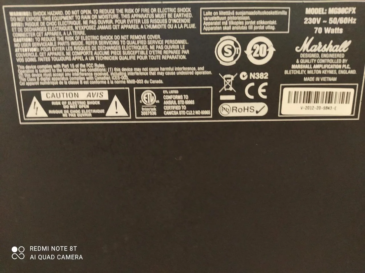 Komba Marshall MG30 a LINE 6 V120