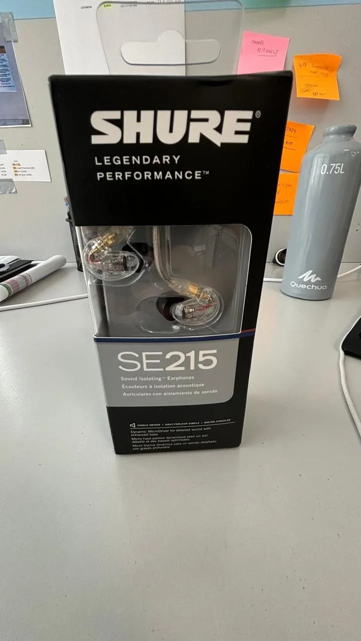 SHURE SE215 (CL)-nepoužité,nerozbalené (Posielam SK/CZ)