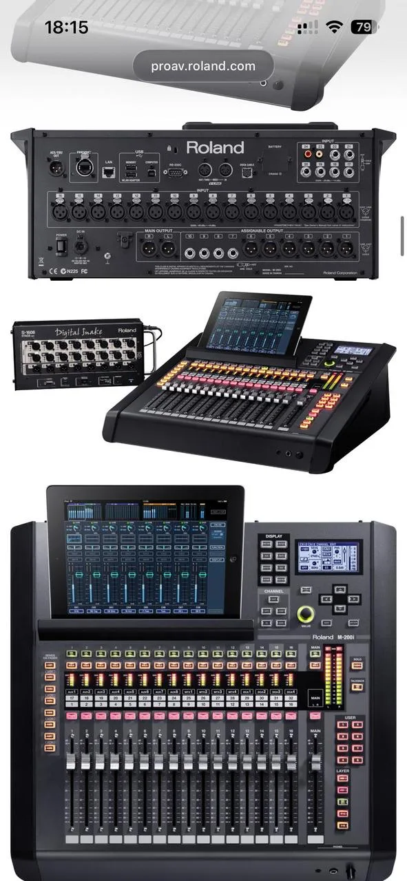 Prodám mixpult roland m200I plus stagebox S-2416