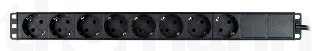 Zásuvková lišta 8x230V s vypínačem do 19" racku