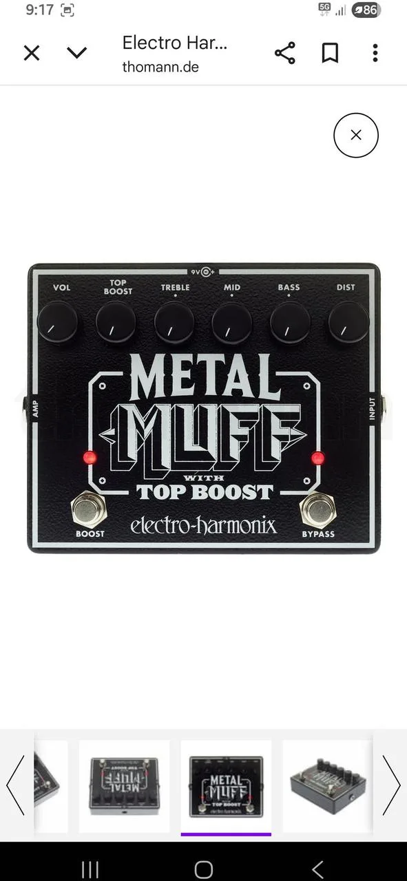 Metal Muff distortion, adaptér Boss za 790