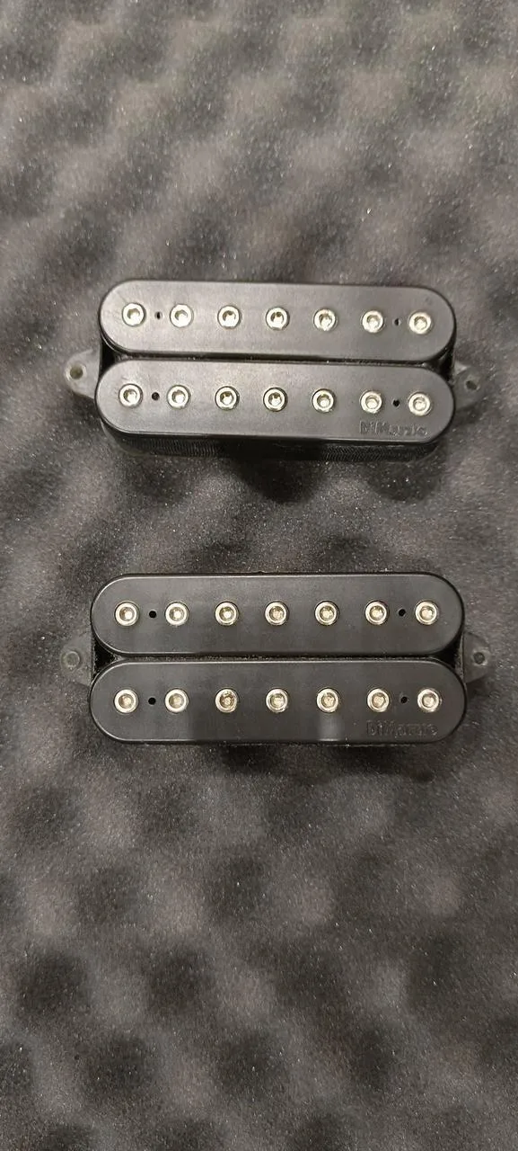 Snímače DiMarzio Fusion Edge 7 (bridge + neck) a kabeláž