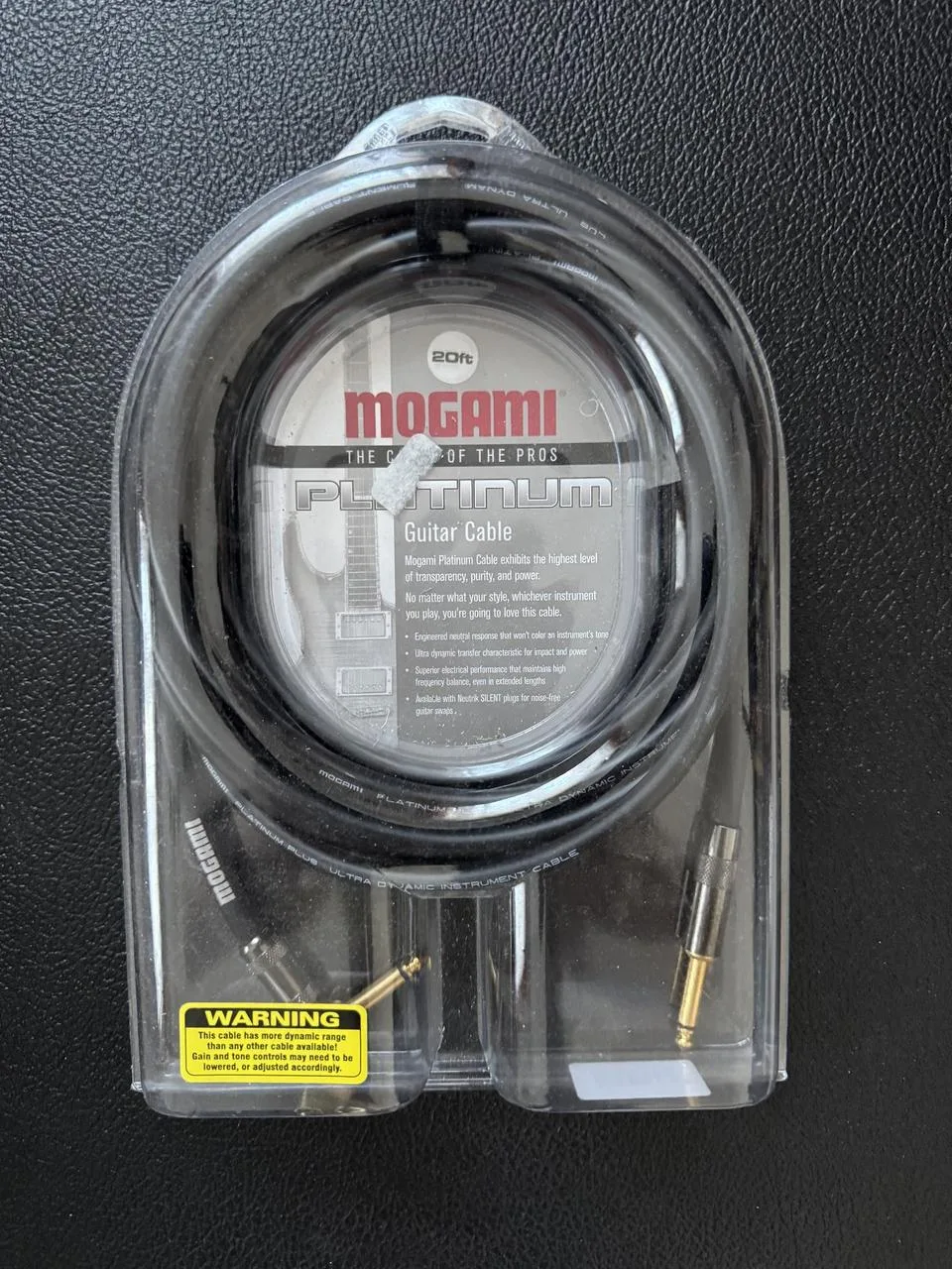 Nový kabel Mogami Platinum Guitar R - 1/4-inch TS to Right