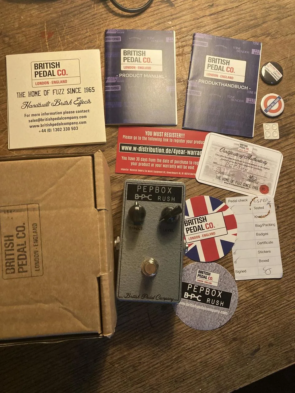 Rush Pep Box - British Pedal Company BPC