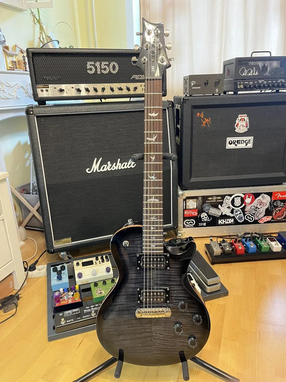 PRS SE SC 245 Charcoal Burst