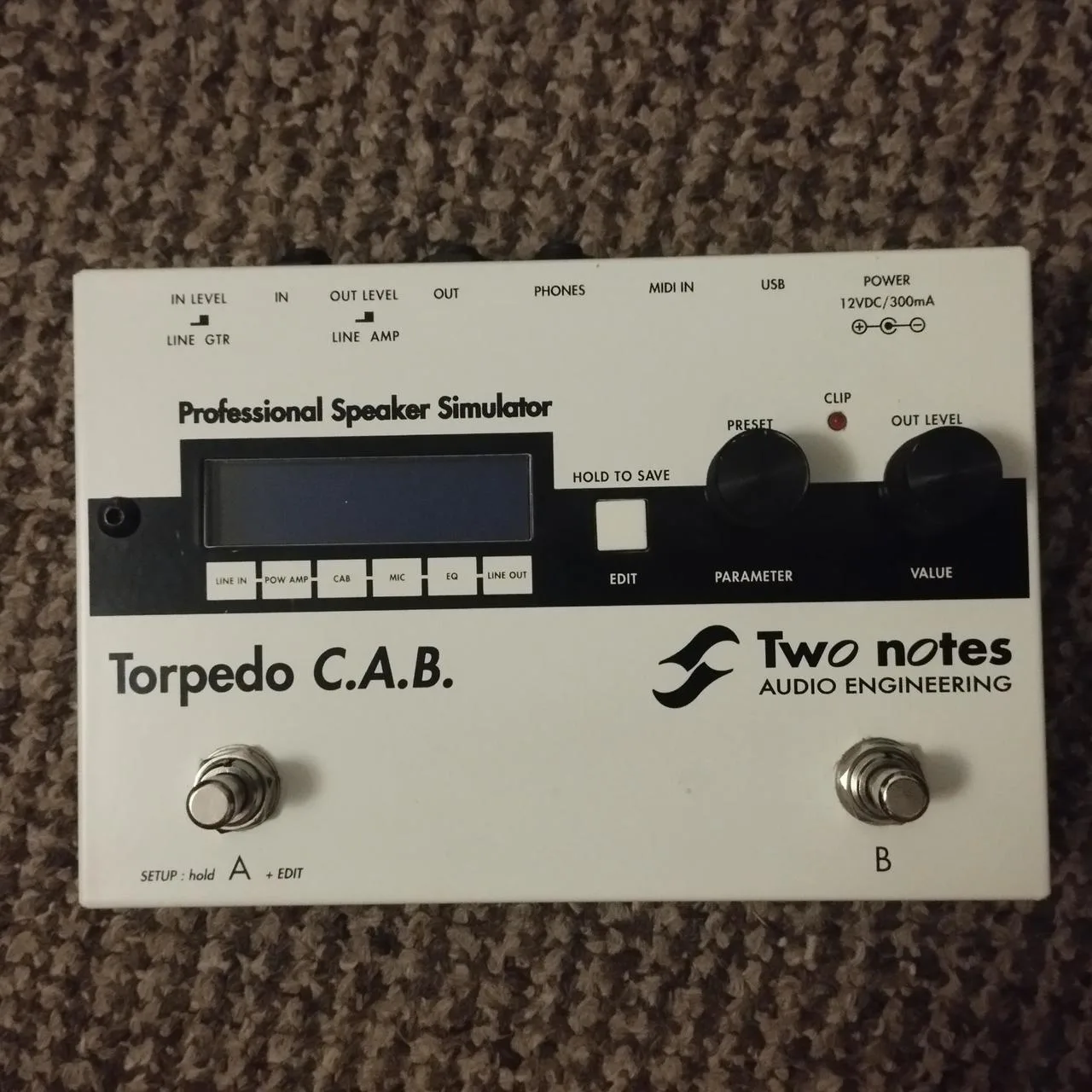 Two Notes Torpedo C.A.B. Speaker Simulator Pedal