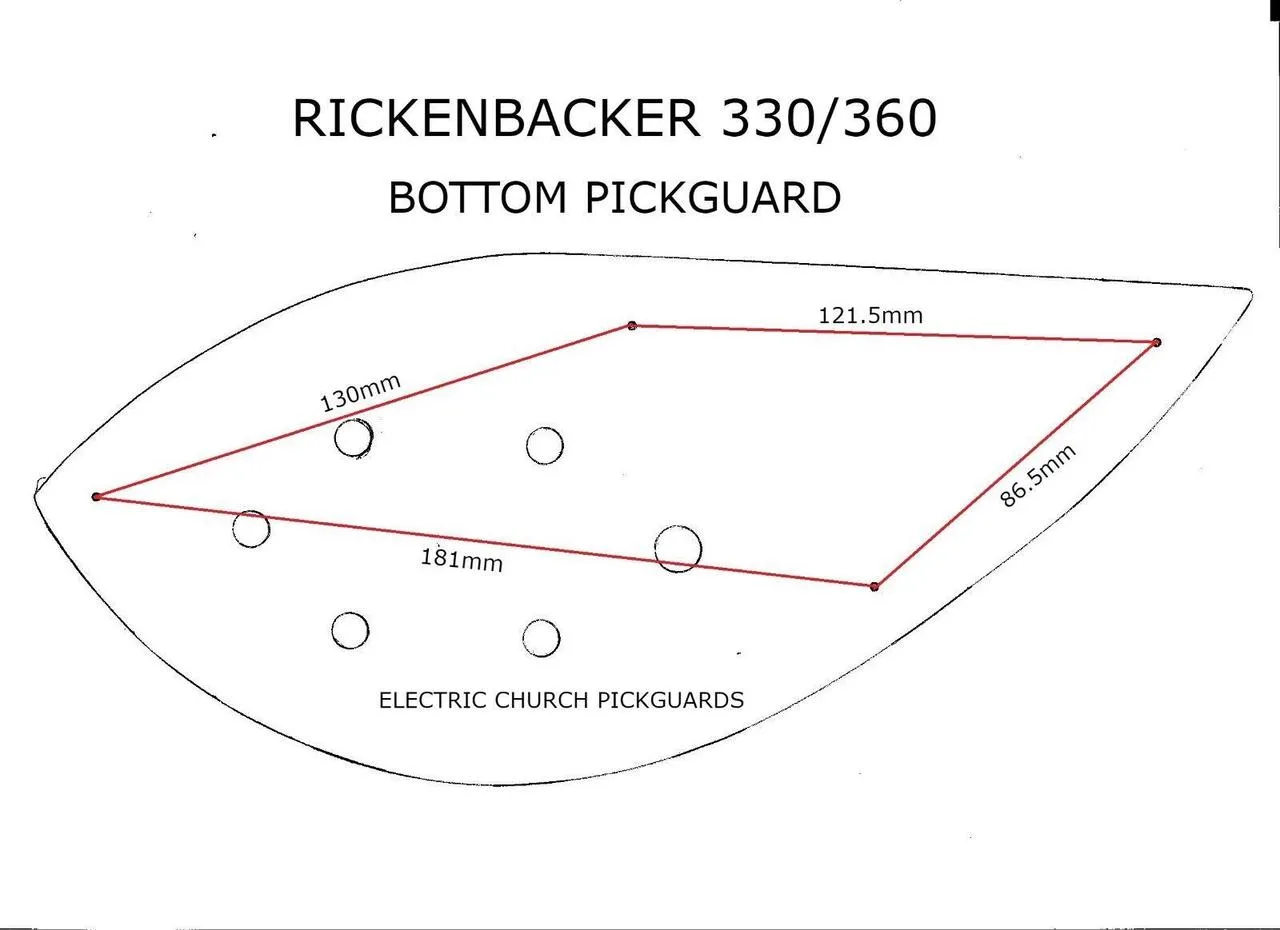 Pickguard Rickenbacker 330/360