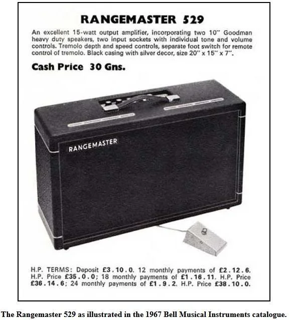 VIDEO! 1966 Dallas Arbiter Rangemaster 526 529 combo 2x10"
