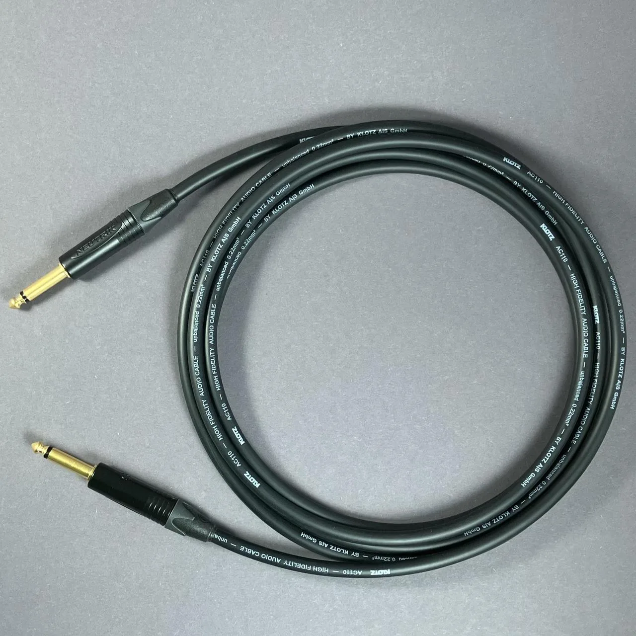 Kytarový kabel 3m KLOTZ + Neutrik (rovný-rovný)