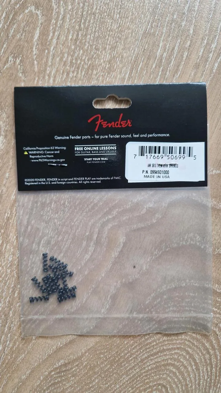 Fender Stratocaster -pružiny pod páku tremola