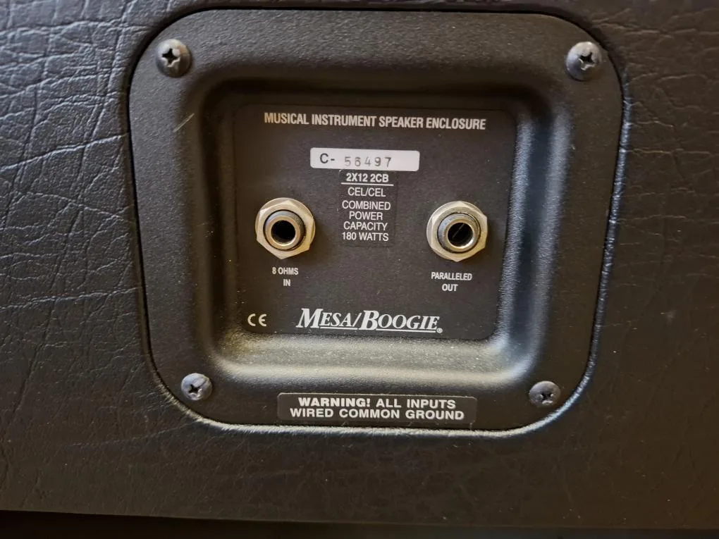 Mesa Boogie 2x12 Black Shadow Three-Quarter Back Cabinet