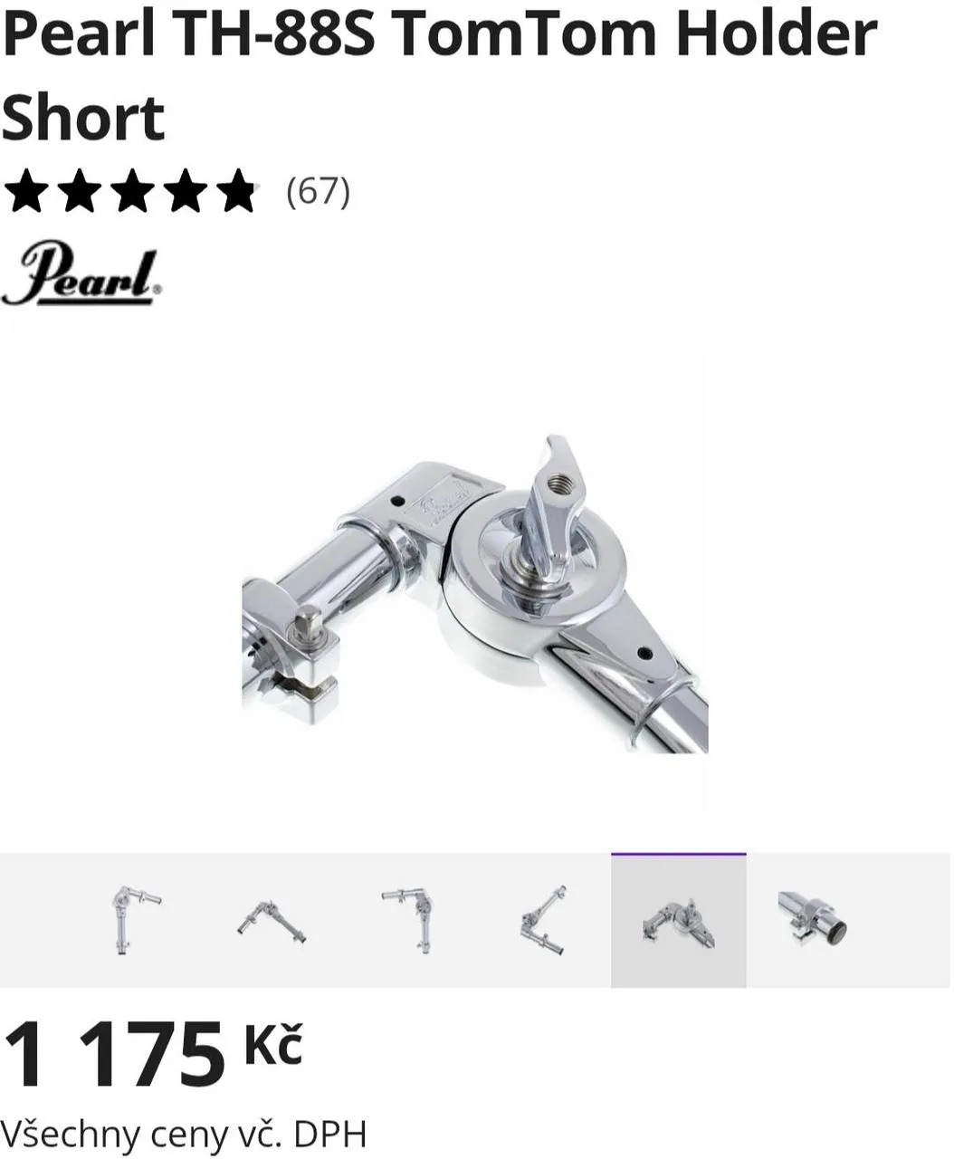 Pearl TH-88S TomTom Holder Short