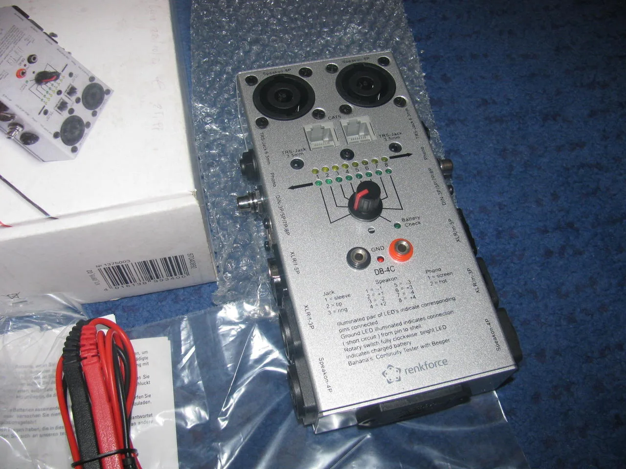 Testar pro kabely  XLR .JACK  ,Speakon