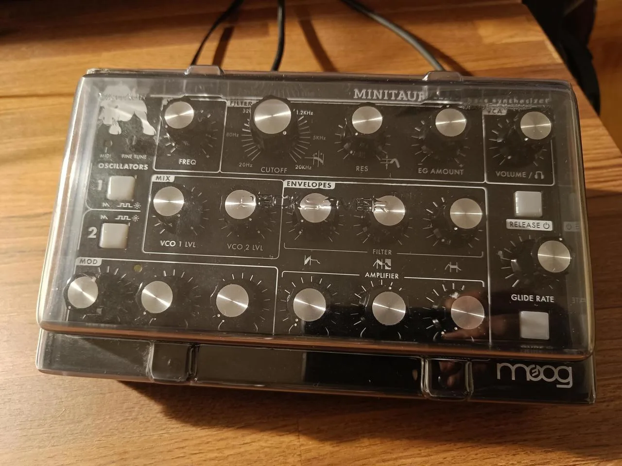 Moog Minitaur + decksaver