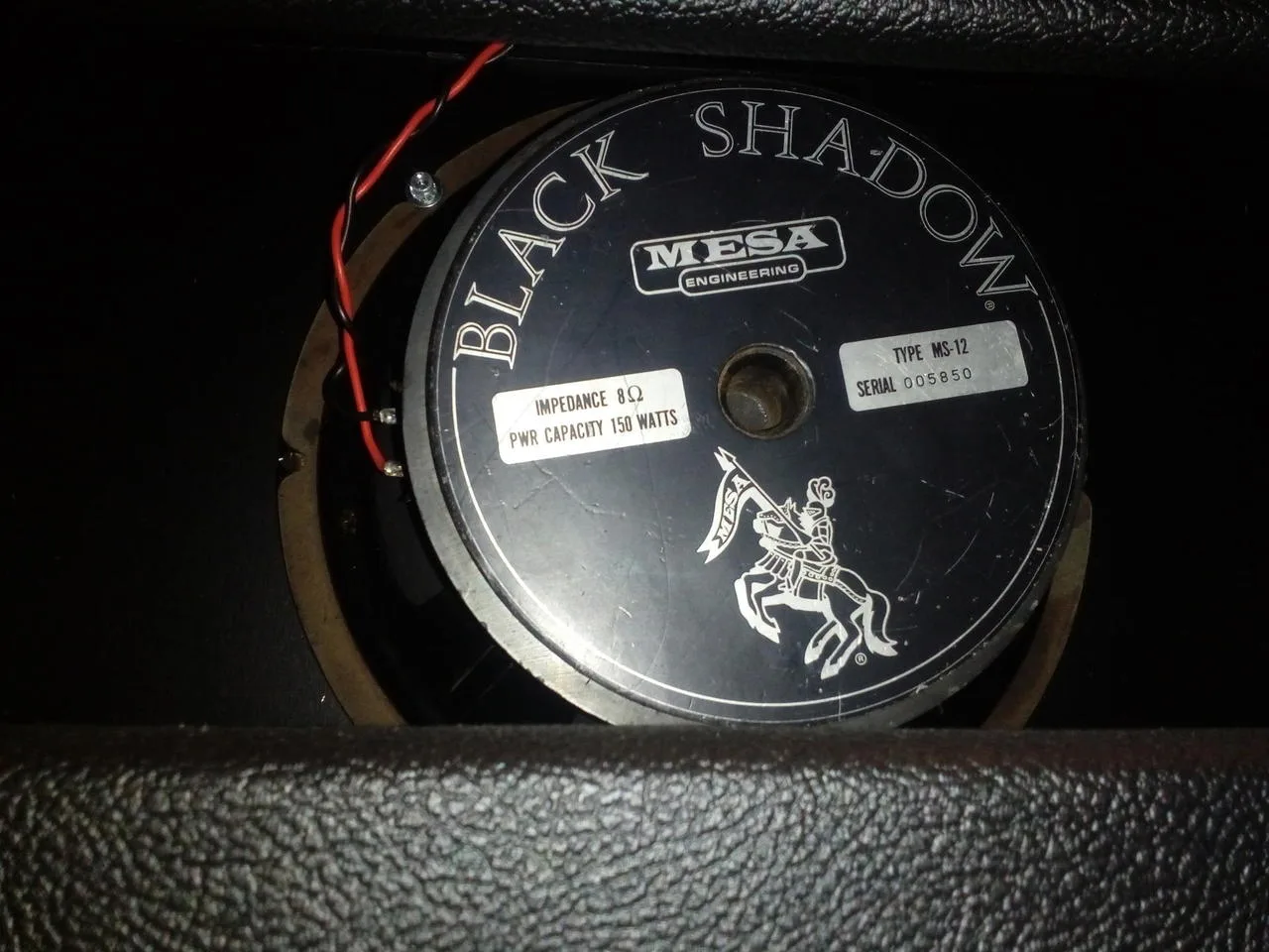 Box 1x12 MESA s repro Black Shadow Eminence MS-12 150W