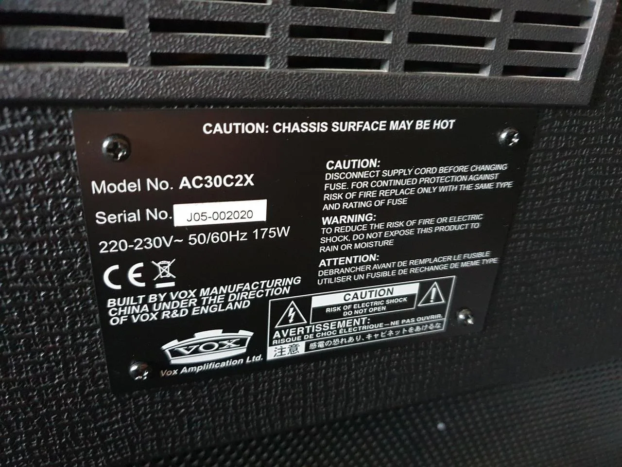 Vox AC30 C2X 2x12 Alnico blue