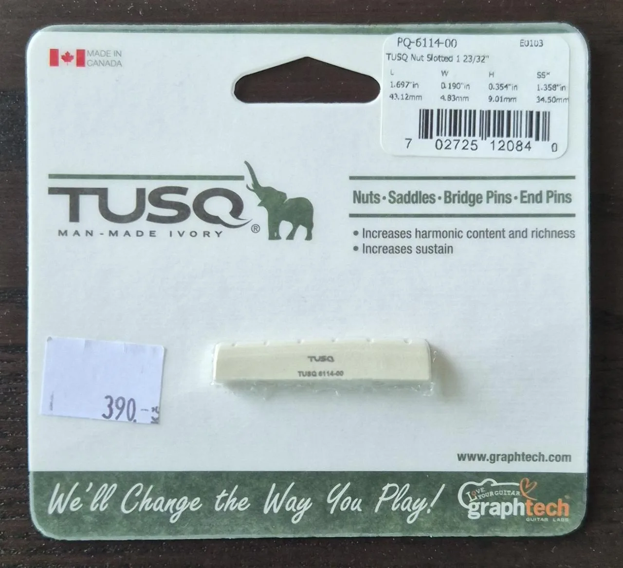 Nultý pražec Graph Tech TUSQ PQ-6114-00