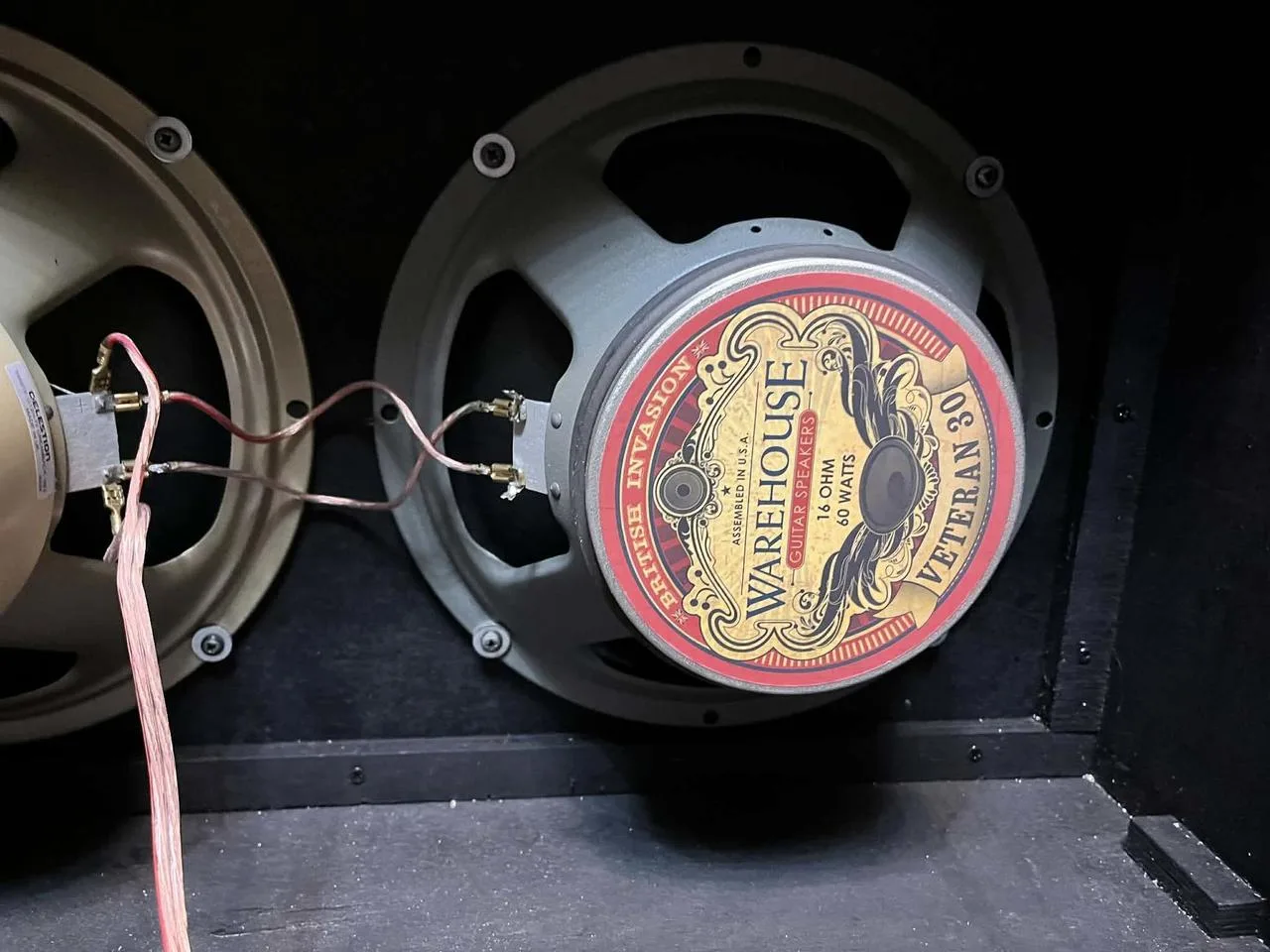 Framus 2x12 box, uzavřený kabinet, Celestion G12H + Veteran