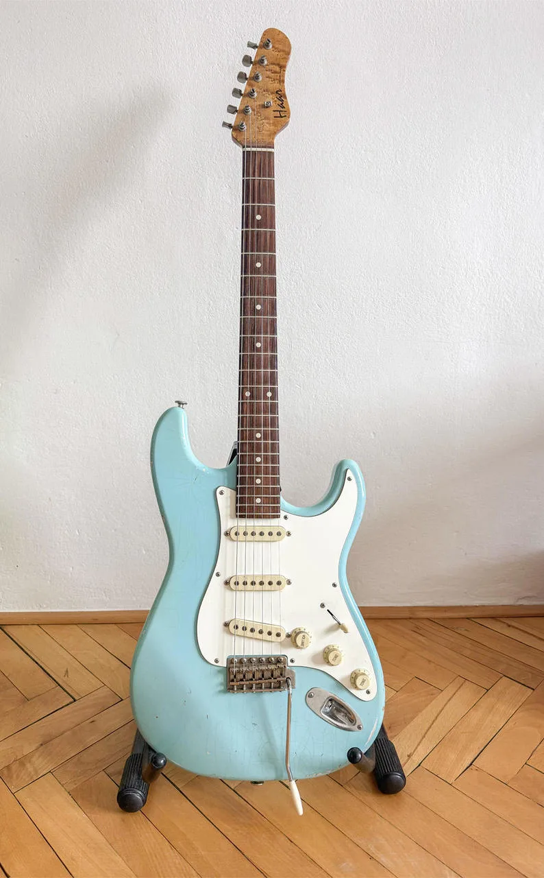 HAAR Trad S, daphne blue, aged (Amber Pickups)