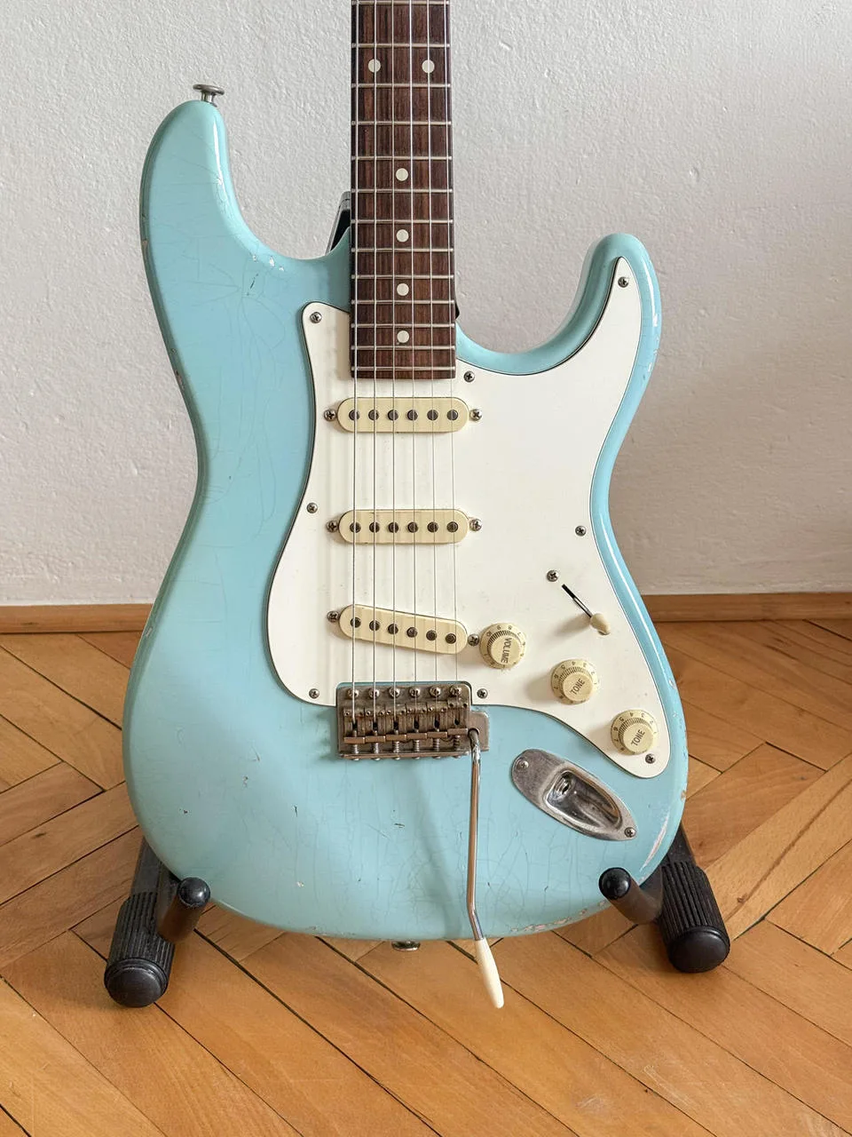 HAAR Trad S, daphne blue, aged (Amber Pickups)