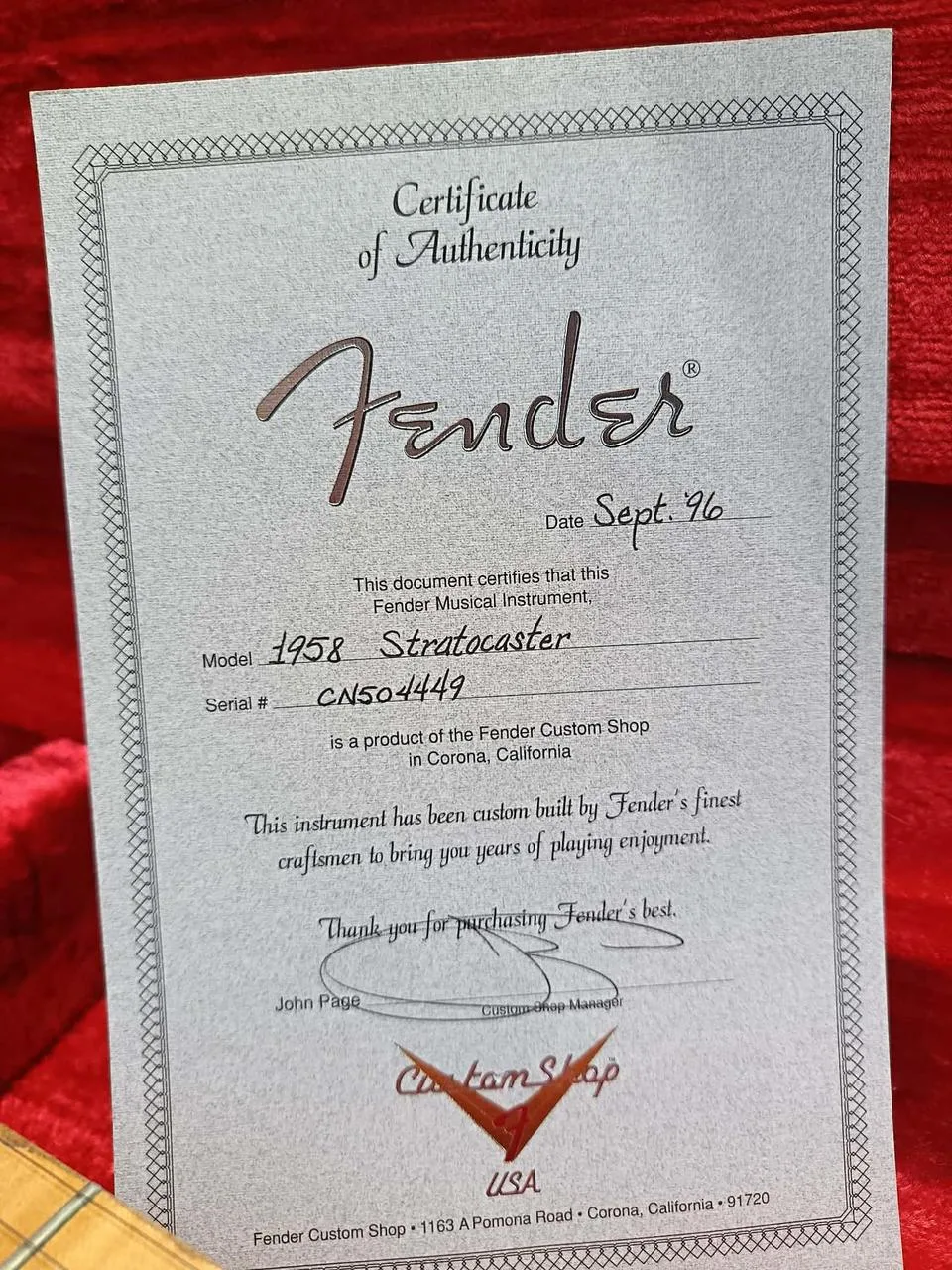 Fender Custom Shop 1958