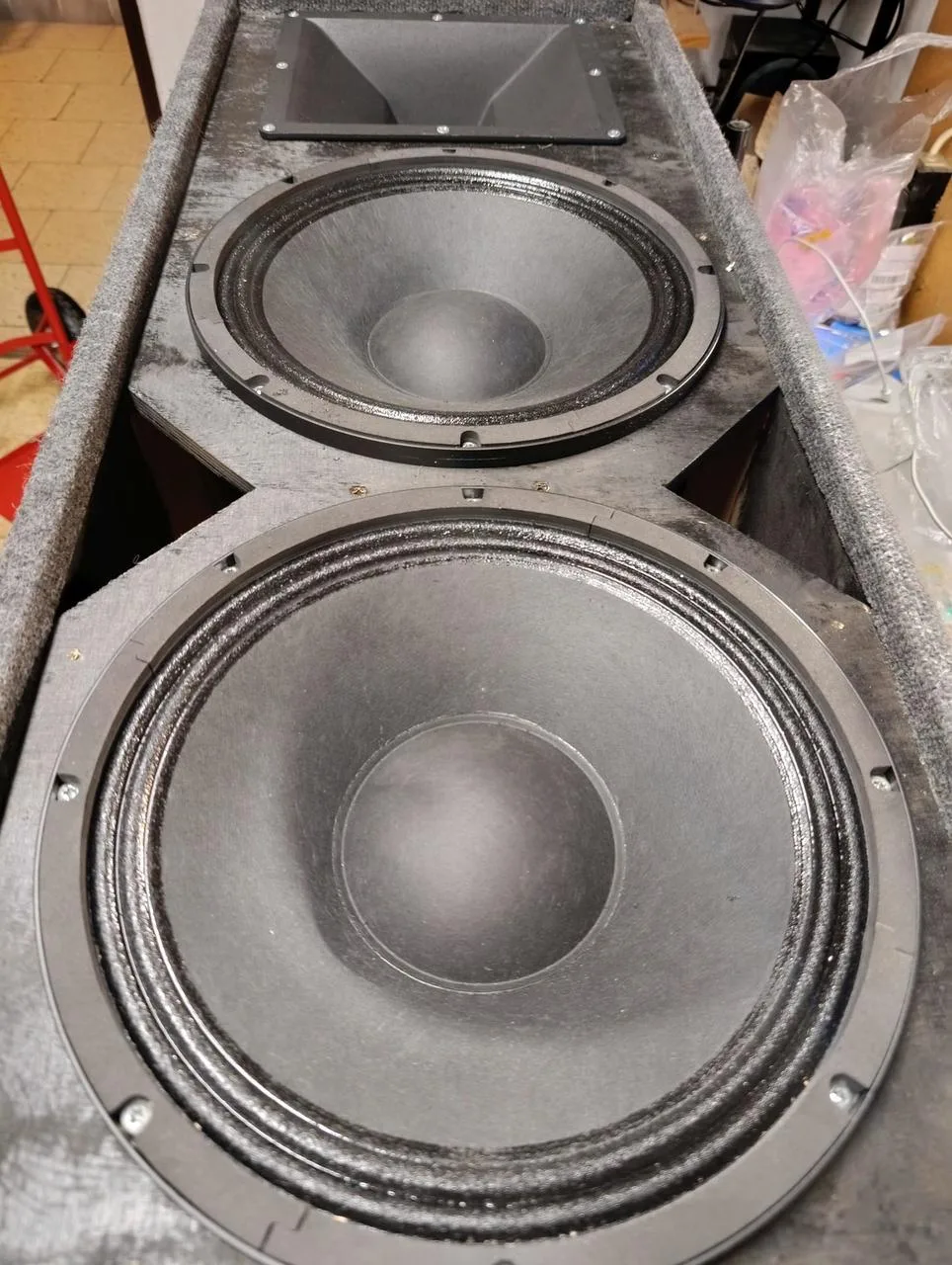 Pasivní reproboxy 2x12" B&C 12NDL76 + 2" driver B&C DE750TN