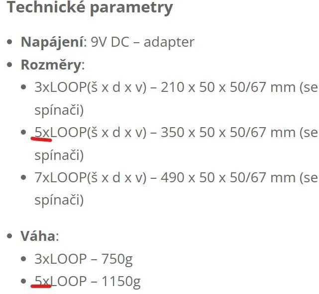 True bypass lišta 5 okruhů Smrčka