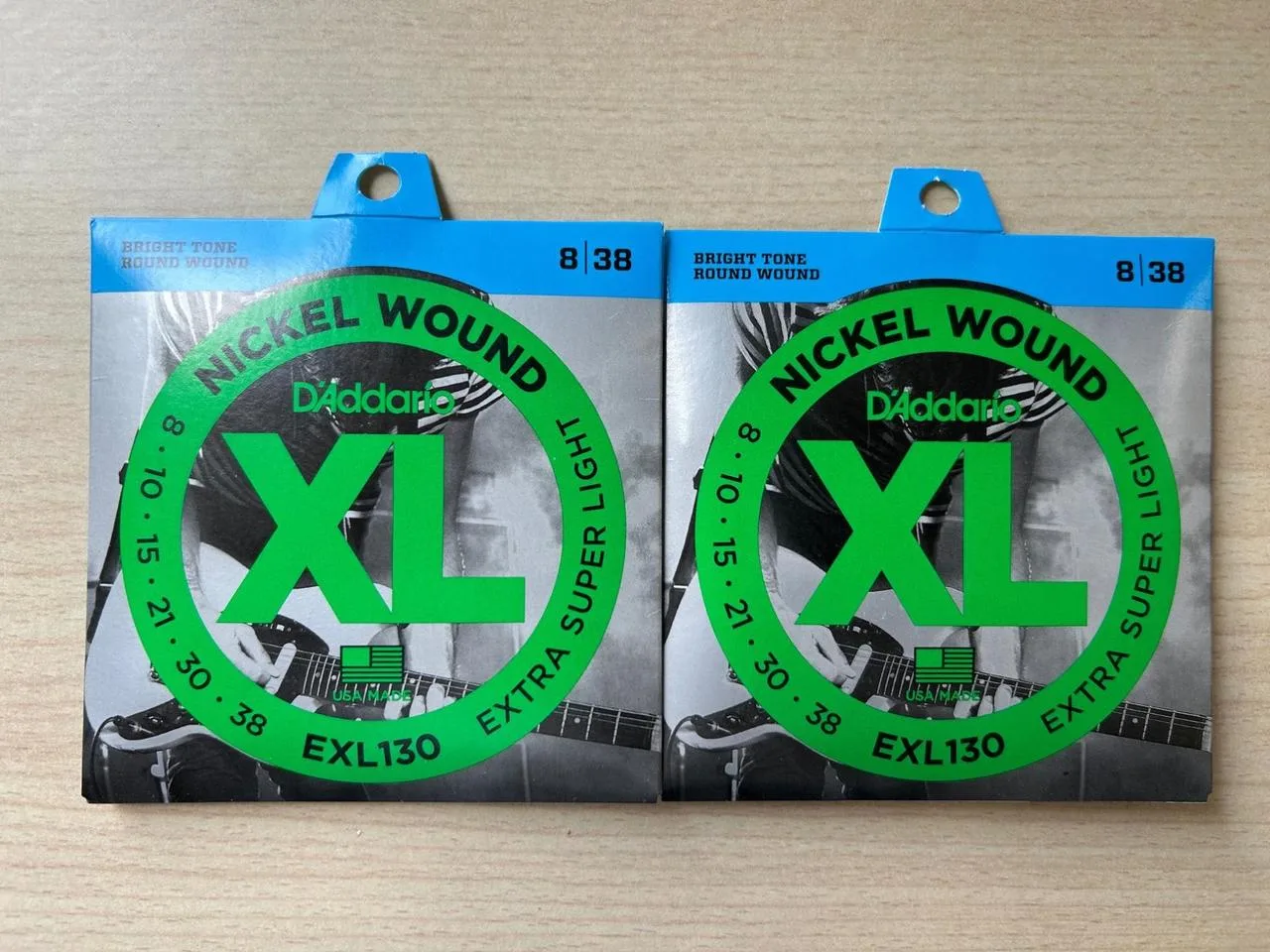 2x D'Addario EXL130 8-38 Extra Super Light struny pro elektr