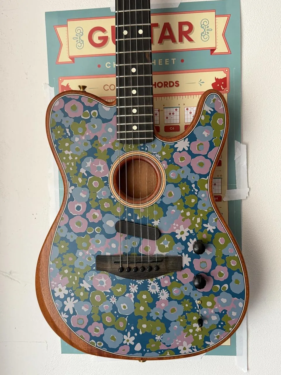 Fender FSR Am. Acoustasonic Telecaster Blue Flower - limitka