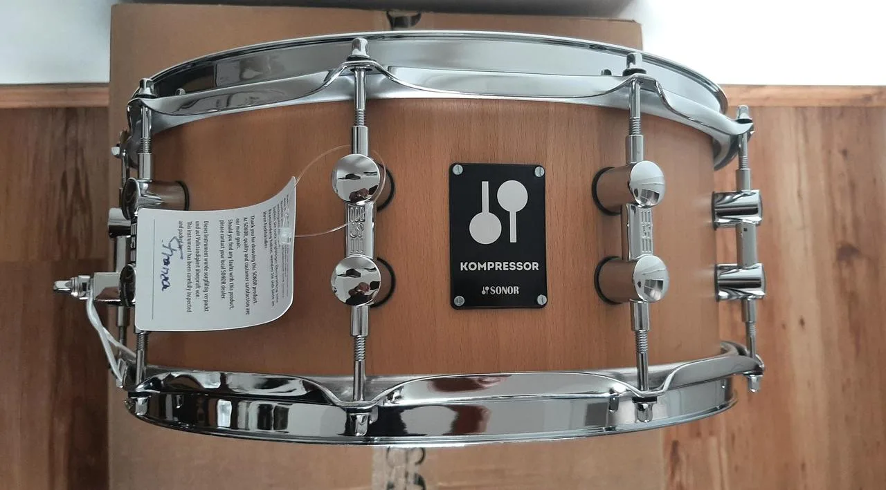 Prodám snare Sonor Kompressor Natural Beech 14" x 6"