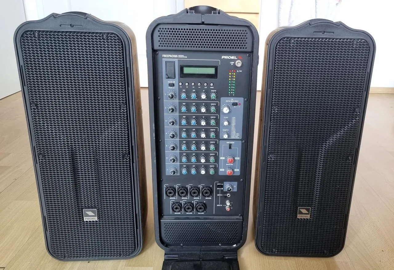 Proel Freepack 65, 2 x 250 W RMS, 8k mixpult