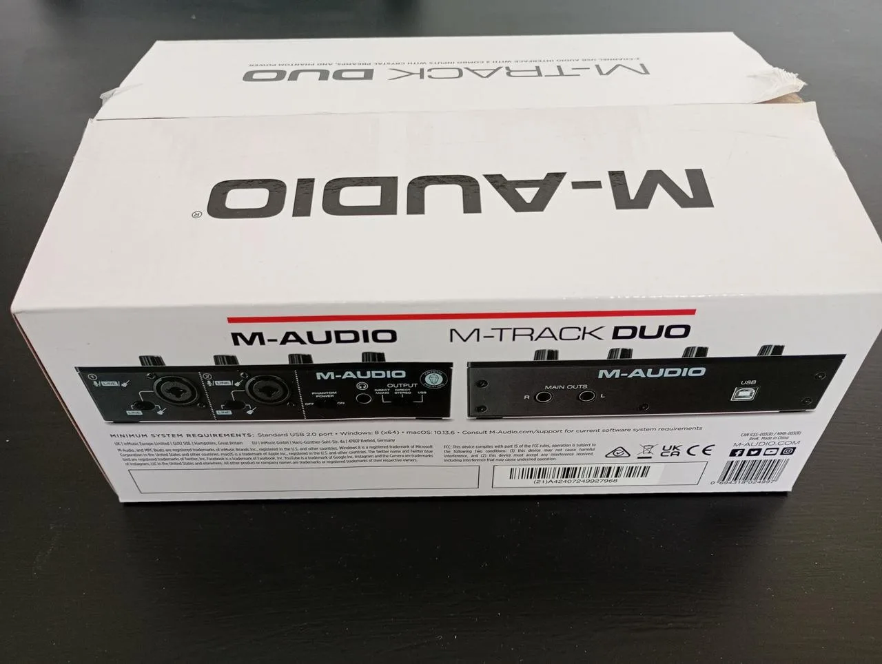 Prodám M-Audio M-Track Duo USB zvukovou kartu