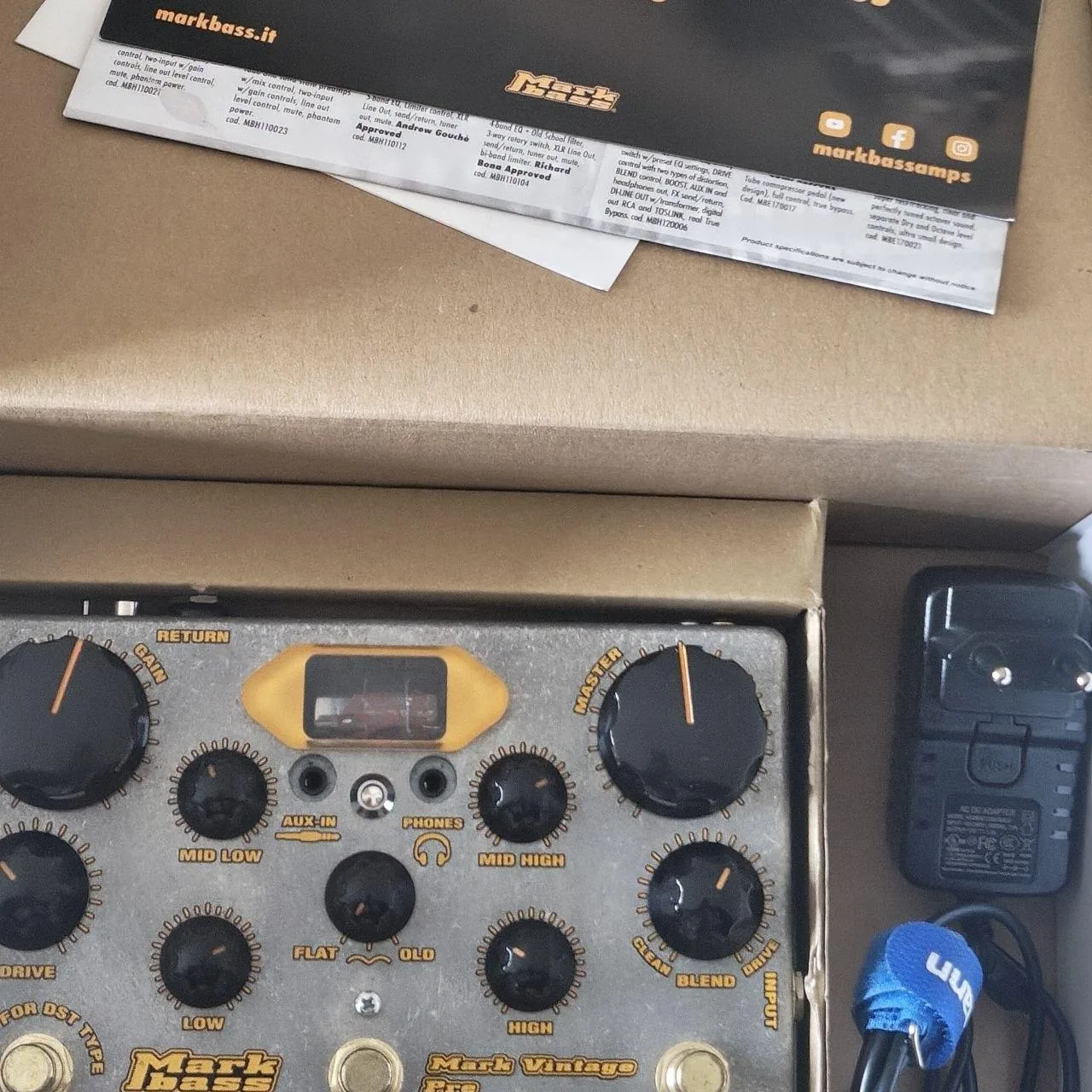Markbass Mark Vintage Pre – Skvělý stav (Kompletní balení) |