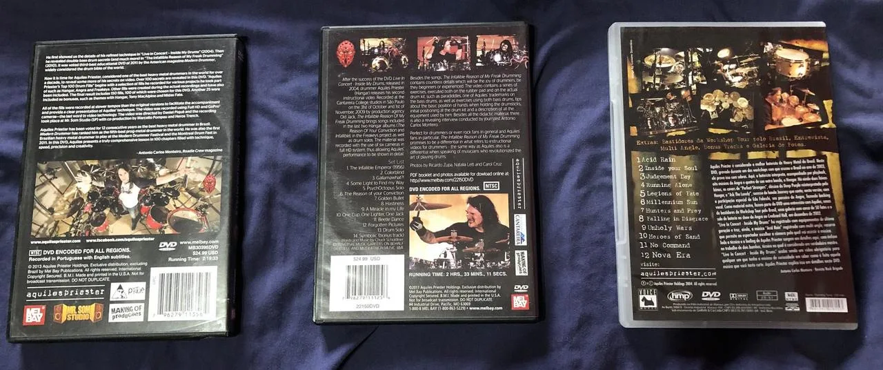 AQUILES PRIESTER Drum DVDs | WASP | Angra