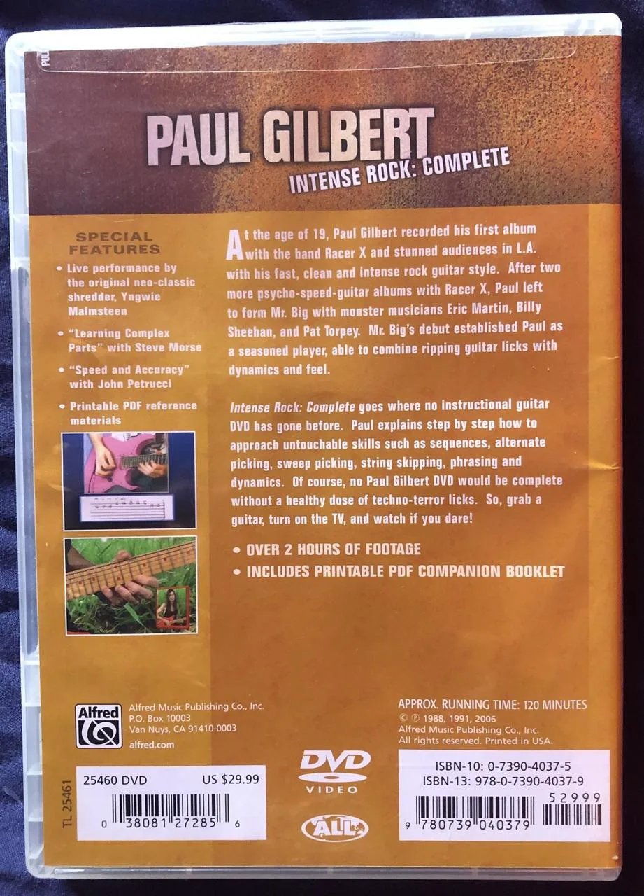 PAUL GILBERT – INTENSE ROCK: COMPLETE DVD