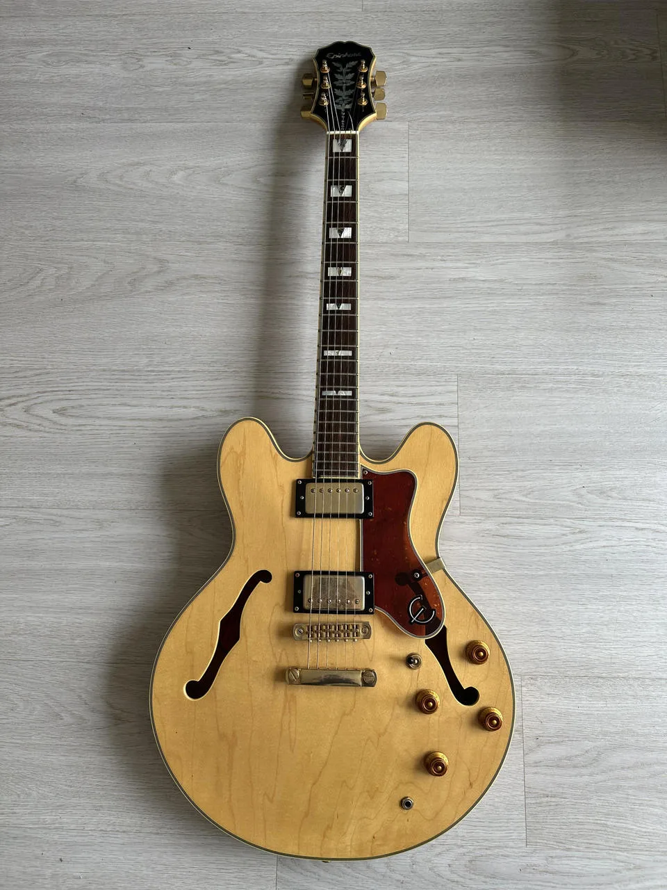 Epiphone Sheraton II (Korea 1999) – Natural + kufr GEWA