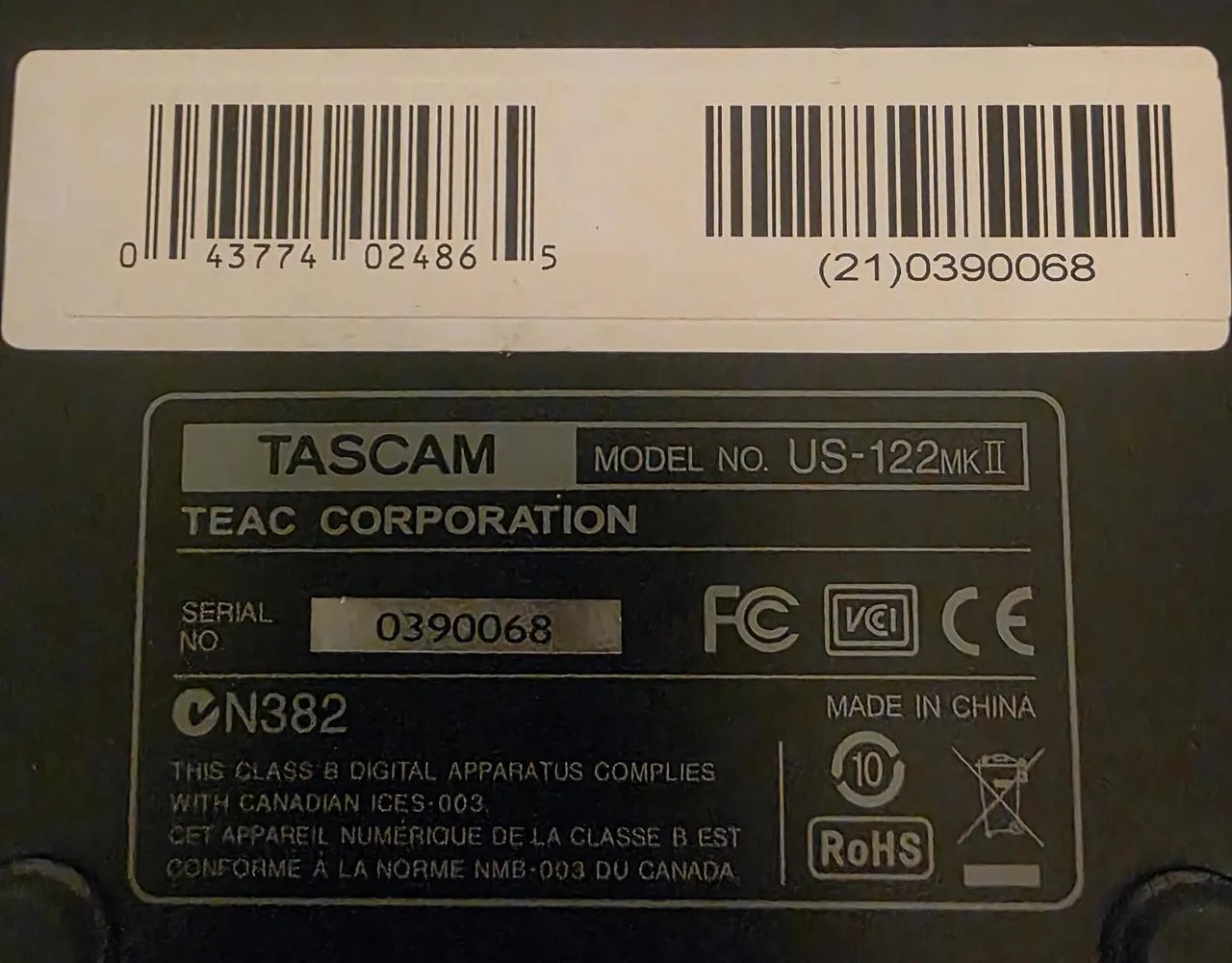 TASCAM US-122MKII