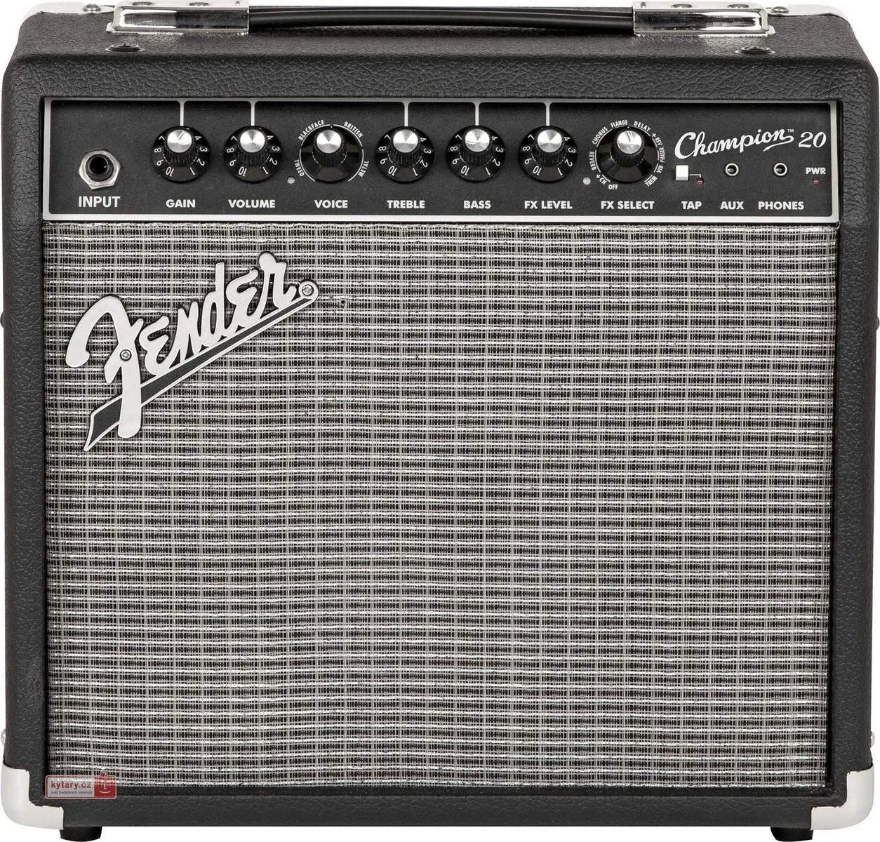 Fender 20W  simulační kombo s efektovou jednotkou a více typy zkreslení