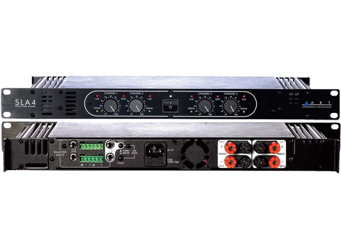ART SLA 4 speciální studiový nebo prostorový zesilovač 4x100W 8 Ohm tichý